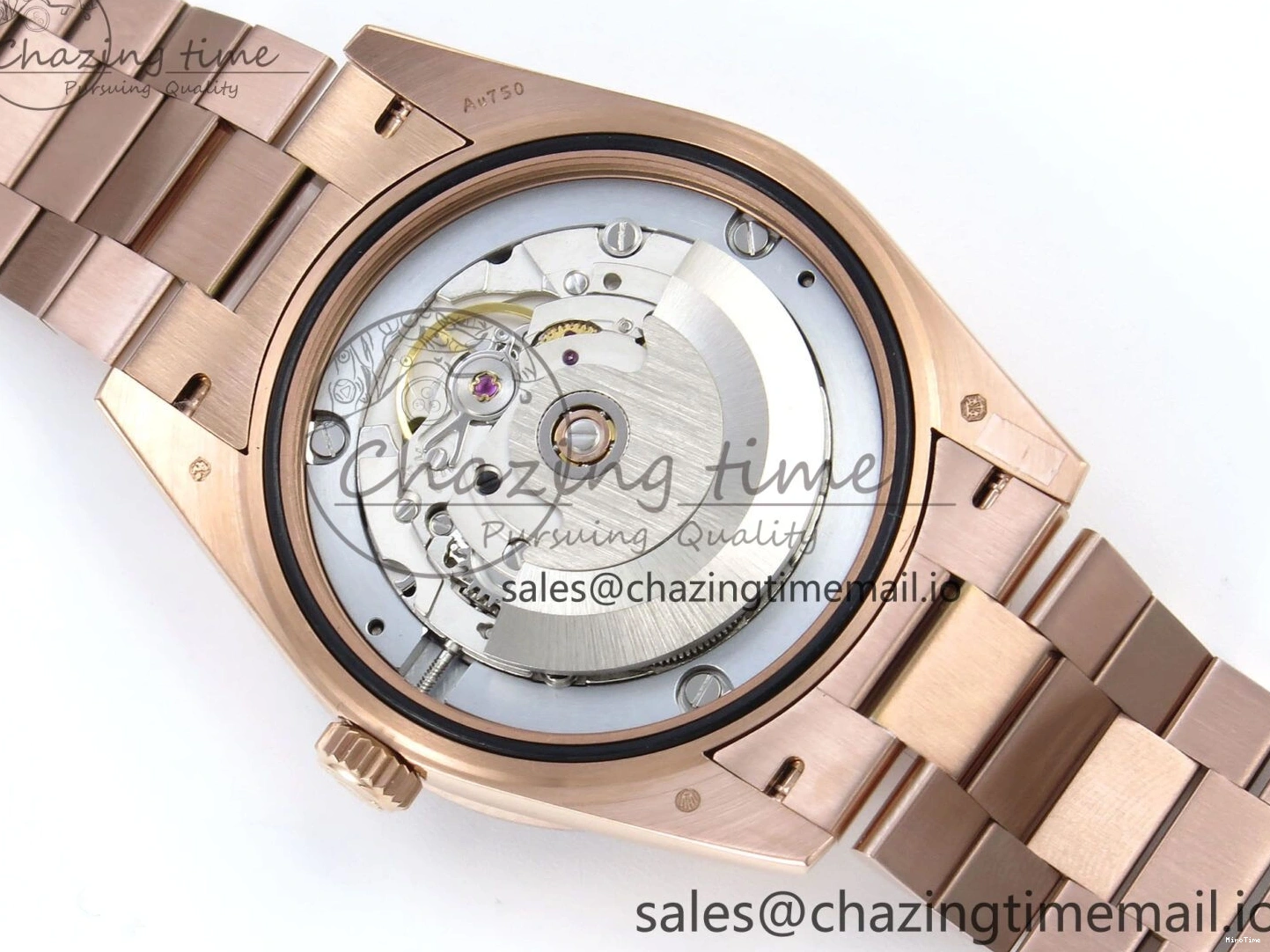MiroTime 0521 Lightweight DayDate 40 RG QF 1:1 Best Edition Brown Roman Dial Diamonds Bezel on President Bracelet A2836 V5 (Gain Weight) 475